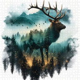 Elk Forest Jigsaw Puzzle 1000 pezzi